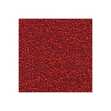 Miyuki Rocaille 15/0 - silver lined red flame - 0010 -10 Grammi