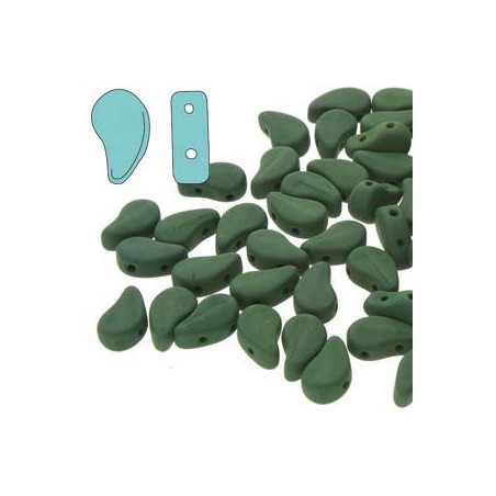 Paisley duo 8x5mm- matte forest green - 10 grammi