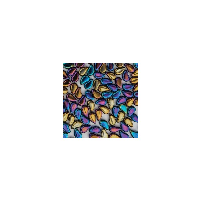 Paisley duo 8x5mm- jet rnbw iris- 10 grammi