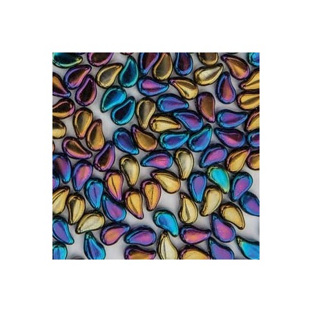 Paisley duo 8x5mm- jet rnbw iris- 10 grammi