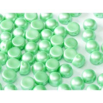 Hole Cabochon Double Hole - 6 Mm - pastel light green -...